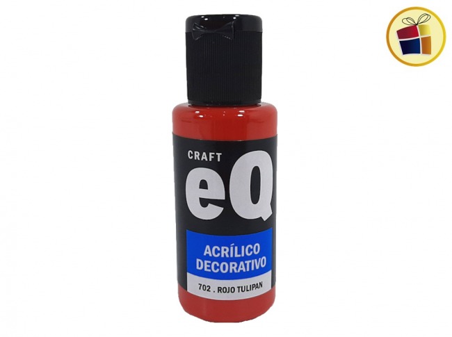PINTURA ACRILICO DECORATIVO EQ ROJO TULIPAN (702/627589)