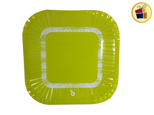 PLATO X8 UND CUADRADO CHICO PASTEL AMARILLO (48589) OTERO