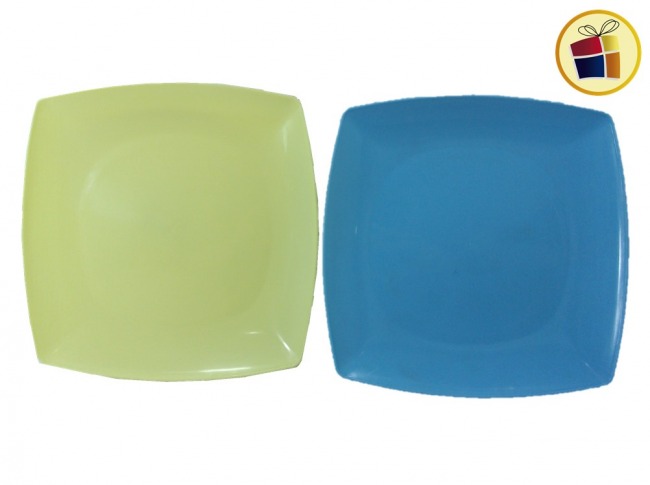 PLATO  PLASTICO PLAYO  CUADRADO "POO" 22.5X22.5. (140/621246)