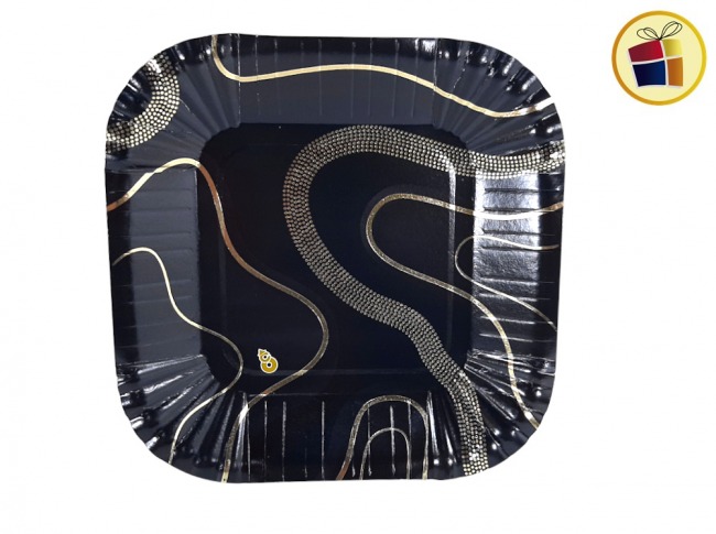 PLATO X8 STAMP ONDAS NEGRO (SON501/03018) OTERO 