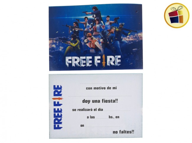 INVITACION FREE FIRE X10 (9100/02950) GOL MUNDO