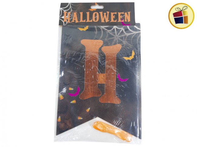 (P.ST.)BANDERIN HALLOWEEN GRANDE 18X25CM (0624/06873)  GOLD MUNDO 