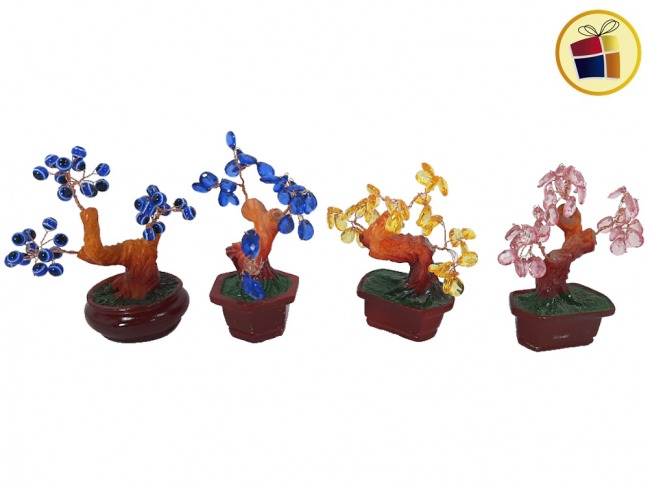 (30%P) ADORNO ARBOL DE LA VIDA CON PIEDRAS 12CM EN MACETA (031054/005113/C-072-17-1)