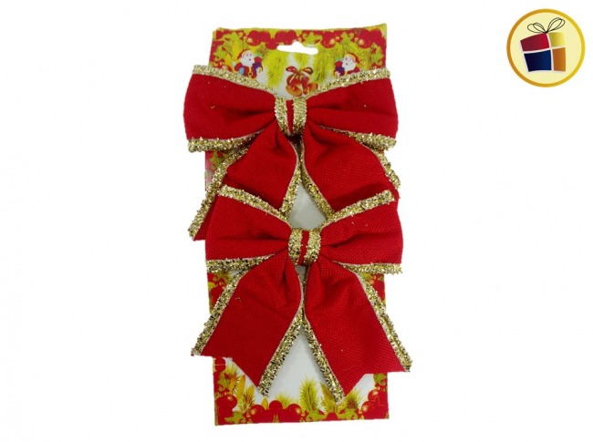 MOÑO NAVIDEÑO TELA BRILLO X2 12CM FLUSS (JT21-WD814/070012)