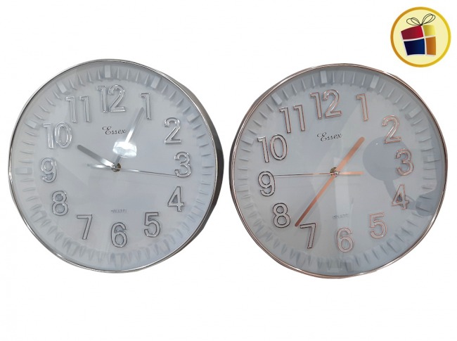 RELOJ PARED REDONDO NUMEROS EN RELIEVE 30CM POKA (CA3695/040308)