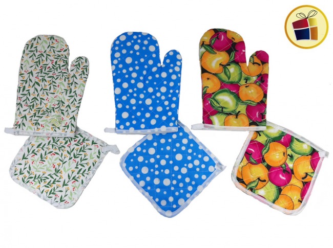 MANOPLA DE COCINA CON POSA PAVA DECORADO POKA (NS230148/301483)