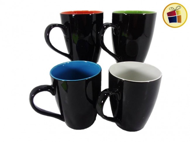 "P.R" JARRO MUG CONICO CERAMICA BICOLOR 10.5CM FLUSS (BLC267/180205)