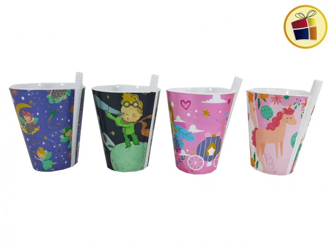VASO PLASTICO BOMBILLA INFANTIL 300CC DIAWARA (47689/147689)