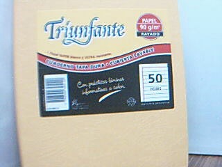 P.VA.CUADERNO X50 HJS RAYADAS T/C ARAÑA AMARILLO TRIUNFANTE (325120)