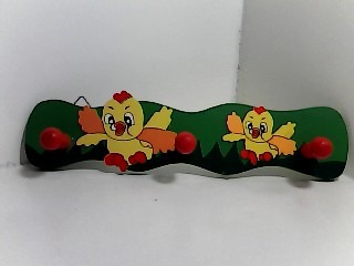 PERCHERO DE MADERA INFANTIL X 3 GANCHO (848722)