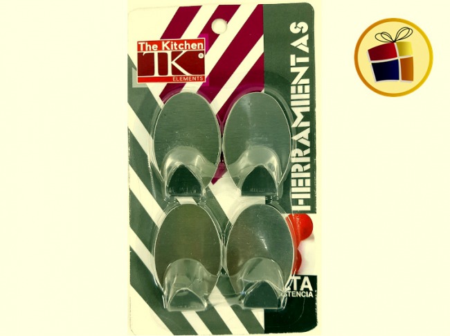 PERCHERO ACERO X4 AUTOADHESIVO SOFIER (182275/850929)